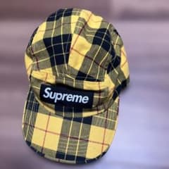 Supreme チェック柄 ワークキャップ イエロー - メルカリ