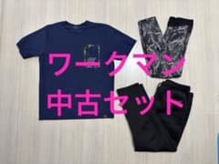 ワークマン中古　スウェットパンツL黒　冷感TシャツLネイビー レギンスLのサムネイル