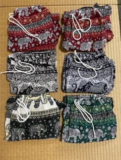 タイパンツ　エスニック柄 象柄パンツ 6枚セット　まとめ売りのサムネイル