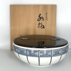 手塚景雲 染付桶側水指 茶道具 共箱 - メルカリ