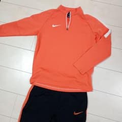 Nike Dri-FIT オレンジ 黒 ジャージ M セットアップ - メルカリ