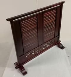 【未使用展示品】高級木製衝立 土肥家具 和モダン 間仕切り 飾り板【説明文必読】 未使用展示品】高級木製衝立 土肥家具 和モダン 間仕切り 飾り板【説明