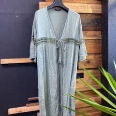 鍵編みロングカーディガンのサムネイル