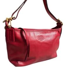 COACH 2way ワンショルダー レザー バッグ 赤 12595 - メルカリ