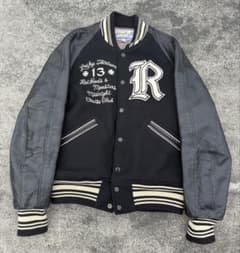 Whitesville ホワイツビル スタジャン ブルゾン 刺繍 ワッペン 黒