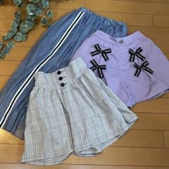 子供服　まとめ売り　女子　150 キュロット　スカート　guのサムネイル