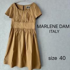 新品タグ付MARLENE DAM ITALYワンピース　ベージュ　サイズ40 綿のサムネイル