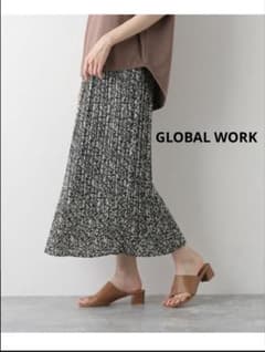 GLOBAL WORK グローバルワーク　Iライン 柄プリーツスカートのサムネイル