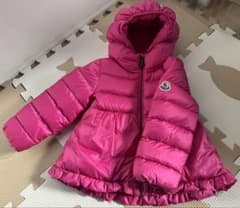 美品 MONCLER モンクレール フリル付きピンクダウンコート 1歳2歳3歳 