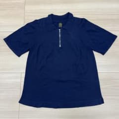 BATONER ネイビー ポロシャツ BATONER バトナー ハーフジップ ニットポロ ネイビー - メルカリ
