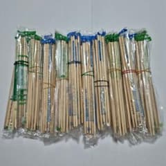 割り箸 丸竹、大量セット 100膳　未使用のサムネイル