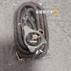 猫型金具付き スマホショルダーストラップ ブラウンのサムネイル