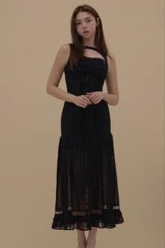 andmary Amelia lace long dress black - メルカリ