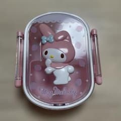 マイメロディ蓋付きランチボックス ストロベリー柄お弁当箱　希少レアレトロ2016のサムネイル