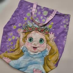 プリンセス イラスト トートバッグ パープルのサムネイル