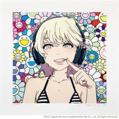 村上隆「smile_01 w M.F」ED100 納品書付 - メルカリ