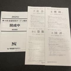 早稲田アカデミー NN開成 2025年度 志望校別オープン模試 開成中