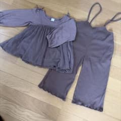 ワンピース　チュール　サロペット　2点セット　ブラウス　100サイズのサムネイル