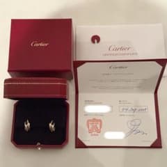 Cartier カルティエ トリニティ ピアス クラシック ポスト長いタイプ