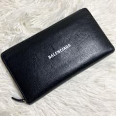 ⭐️ 美品 バレンシアガ エブリデイ ロゴ ラウンドファスナー 長財布 ブラック 12081448.jpg