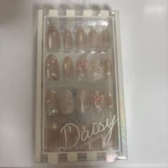 RICOANG Daisy ネイルチップ 015 ピンク　ベージュ　リボンのサムネイル