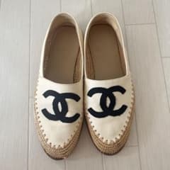 CHANEL ♡ エスパドリーユ スリッポン シャネル 37 23.5 24 - メルカリ