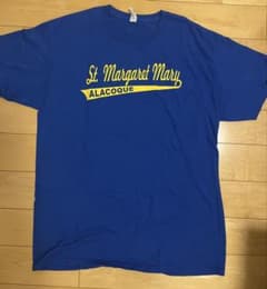 JERZEES 古着 半袖Tシャツ L ブルー イエロー プリントTのサムネイル