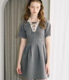 新品　idem lace up polo onepiece ポロワンピースのサムネイル