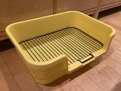 黄色プラスチック トイレトレイ　犬猫どちらでものサムネイル