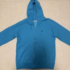 Gymphlex フルジップパーカー M 青 古着のサムネイル