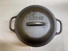 LODGE ロッジ ダッチオーブン 鋳鉄蓋付き両手鍋アウトドアのサムネイル