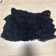 ブラック レース ミニスカート フレアのサムネイル