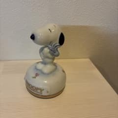 レア　美品　willitts スヌーピー 40周年 陶器 オルゴール Willitts社 レア スヌーピー 40周年 ビンテージ 陶器 オルゴール