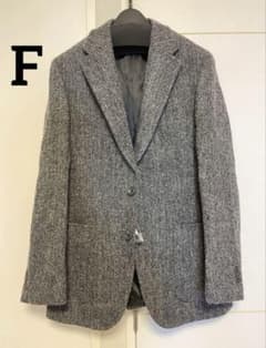 【美品】ハリスツイード テーラードジャケット ヘリンボーン グレー SALE‼️】ハリスツイード テーラードジャケット グレー ヘリンボーン