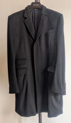 GUCCI サイズ 48 黒 GGモノグラム チェスターコート GUCCI サイズ 48 黒 GGモノグラム チェスターコート - メルカリ