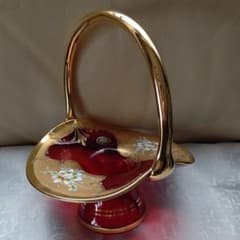 美品☆ムラノガラス 赤 金彩 24K ヴェネチアン イタリア製 - メルカリ