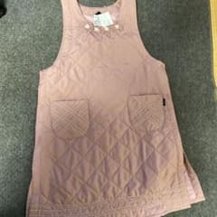 冬用　エプロン　花刺繍のサムネイル