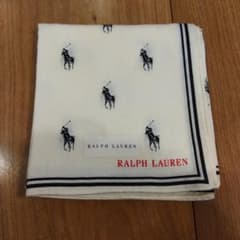 RALPH LAUREN ハンカチ ホワイト ポニー刺繍のサムネイル