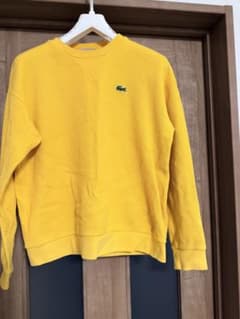 LACOSTE ワッフル クルーネック スウェット イエロー 36のサムネイル