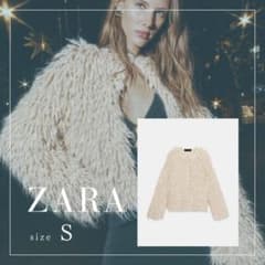 ZARA ブラッシュドフリンジニットジャケット S 新品 - メルカリ