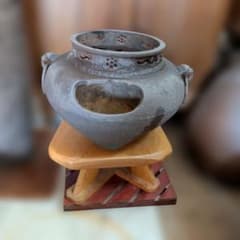 茶道具茶器茶釜鉄製 火鉢 炉 伝統工芸品7月の大バーゲンの始まりです