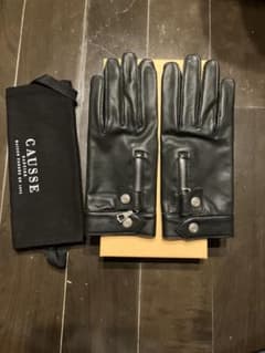 CAUSSE GANTIER ブラックレザー手袋 未使用 - メルカリ