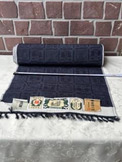 極上 逸品 未使用・保管品 本場結城織物 紬 反物 着尺 正絹 証紙付き