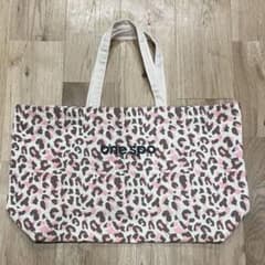 one spo レオパード柄 トートバッグ ピンクのサムネイル