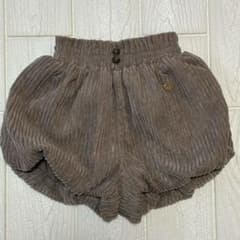 earth music& コーデュロイ ショート　かぼちゃパンツ　90cmのサムネイル