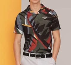 Callaway ボタニカル 柄ポロシャツ ゴルフウェアトップス総柄カラフル