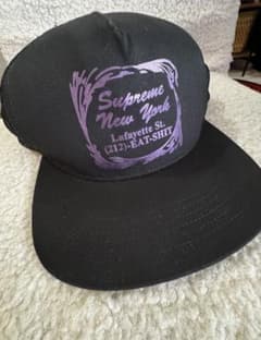 Supreme キャップ（メッシュキャップ）　黒のサムネイル