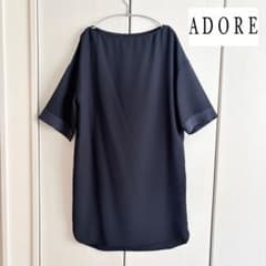 ❁ ADORE アドーア ミディ丈ワンピース ネイビー ❁ ADORE アドーア ミディ丈ワンピース ネイビー - メルカリ