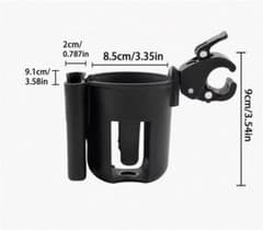 ベビーカー用 ドリンクホルダー カップホルダー ブラックのサムネイル