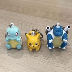 ポケモン ソフトキーホルダー 2種セット　初代ポケモン　当時物　レア　ピカチュウ レア 希少 当時物 ポケモン ソフトキーホルダー カメックス ピカチュウ